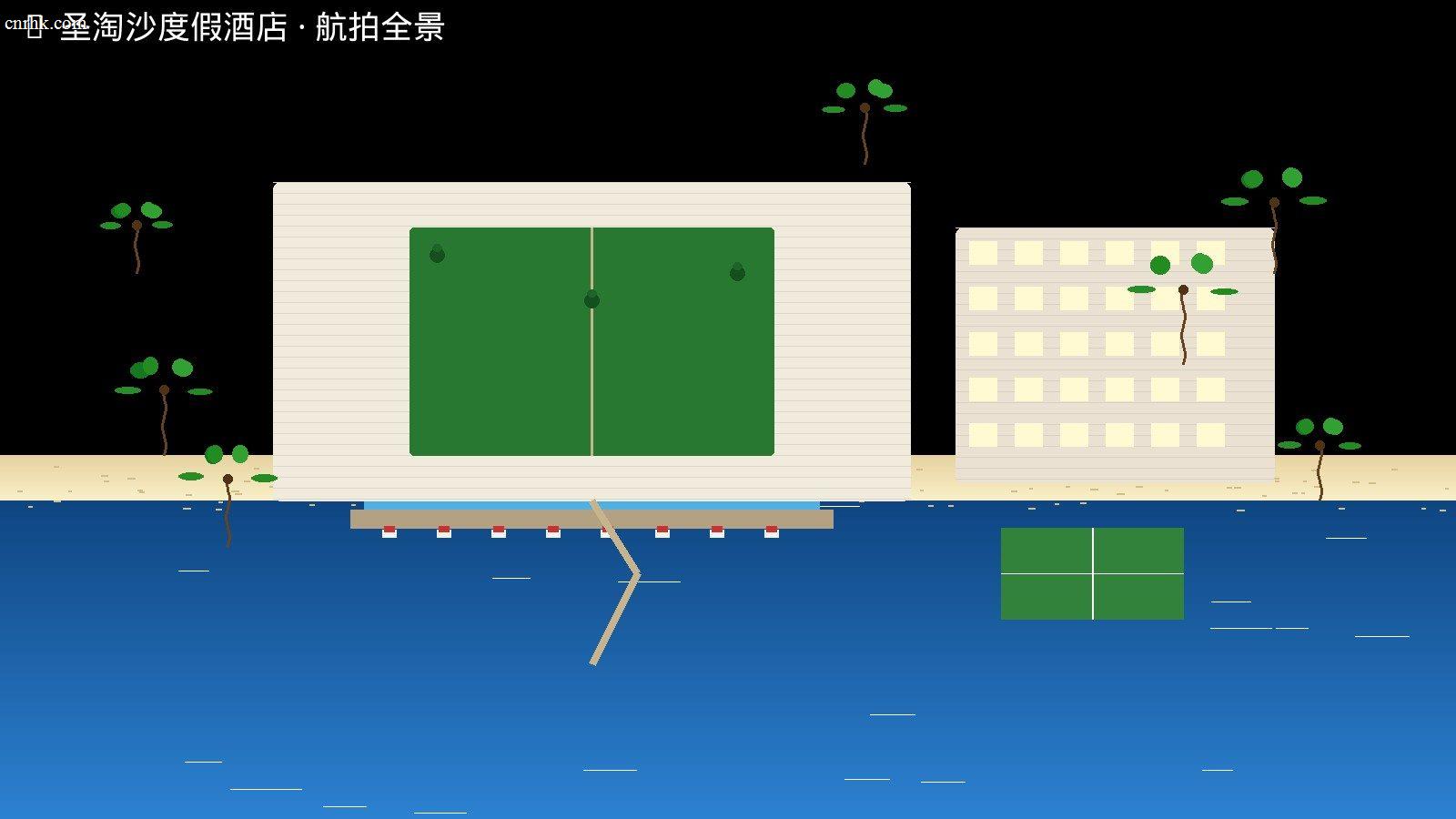 福布斯度假酒店鸟瞰泳池花园